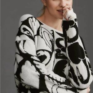 Anthropology, Maeve, Cecilia Pettersson, Graphic Swan 100% Cashmere Sweater